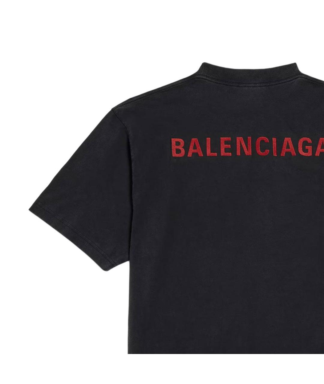 BALENCIAGA Черная футболка, фото 7