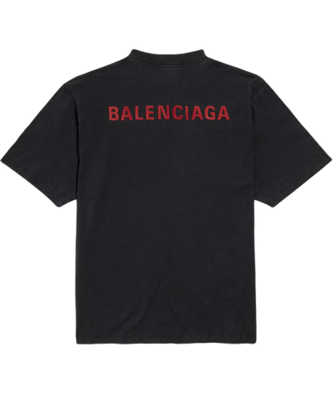 BALENCIAGA Черная футболка, фото 2