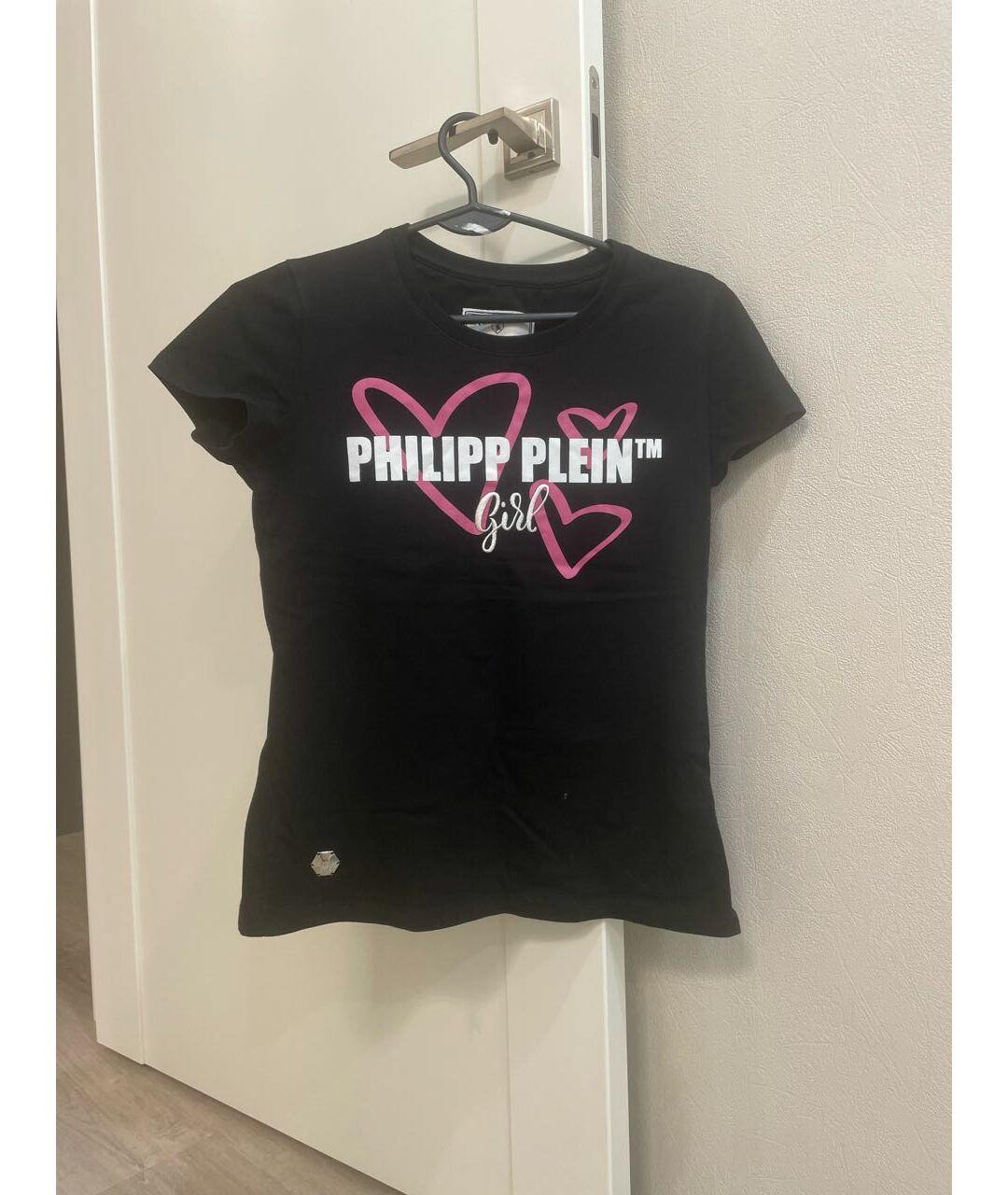 PHILIPP PLEIN JUNIOR Черная хлопковая футболка, фото 5