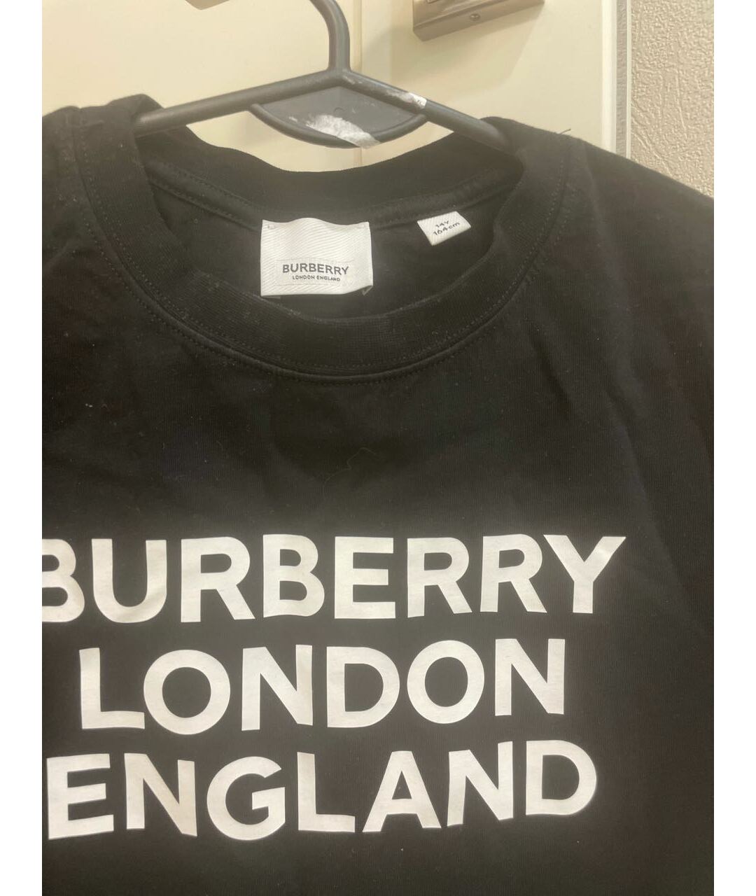 BURBERRY Черная хлопковая футболка, фото 3
