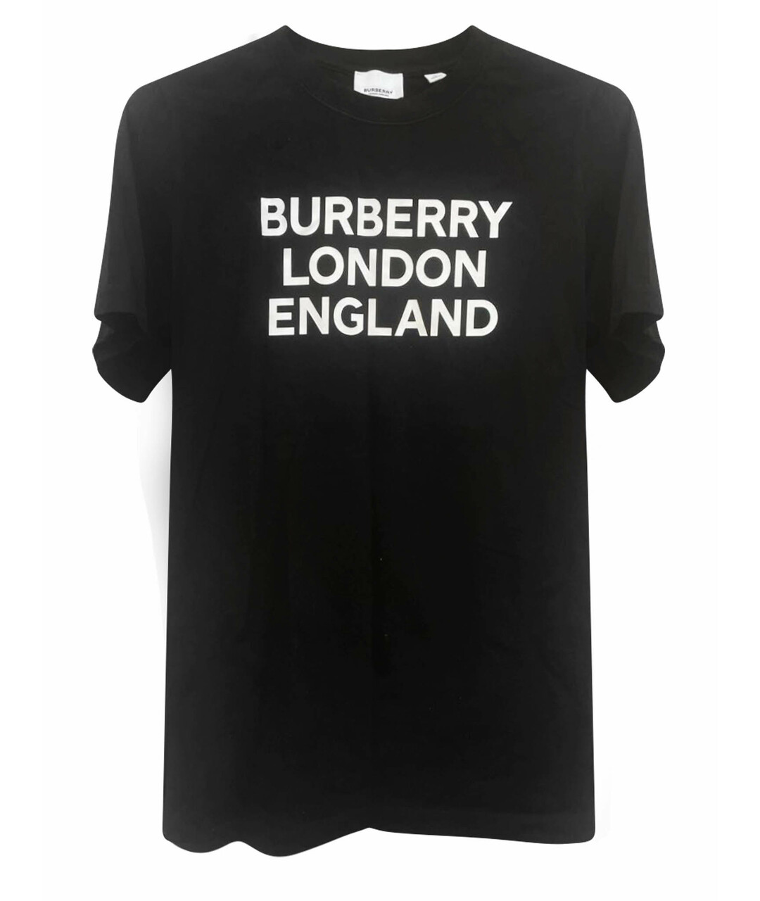 BURBERRY Черная хлопковая футболка, фото 1