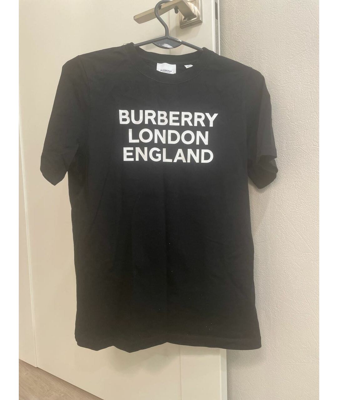 BURBERRY Черная хлопковая футболка, фото 4