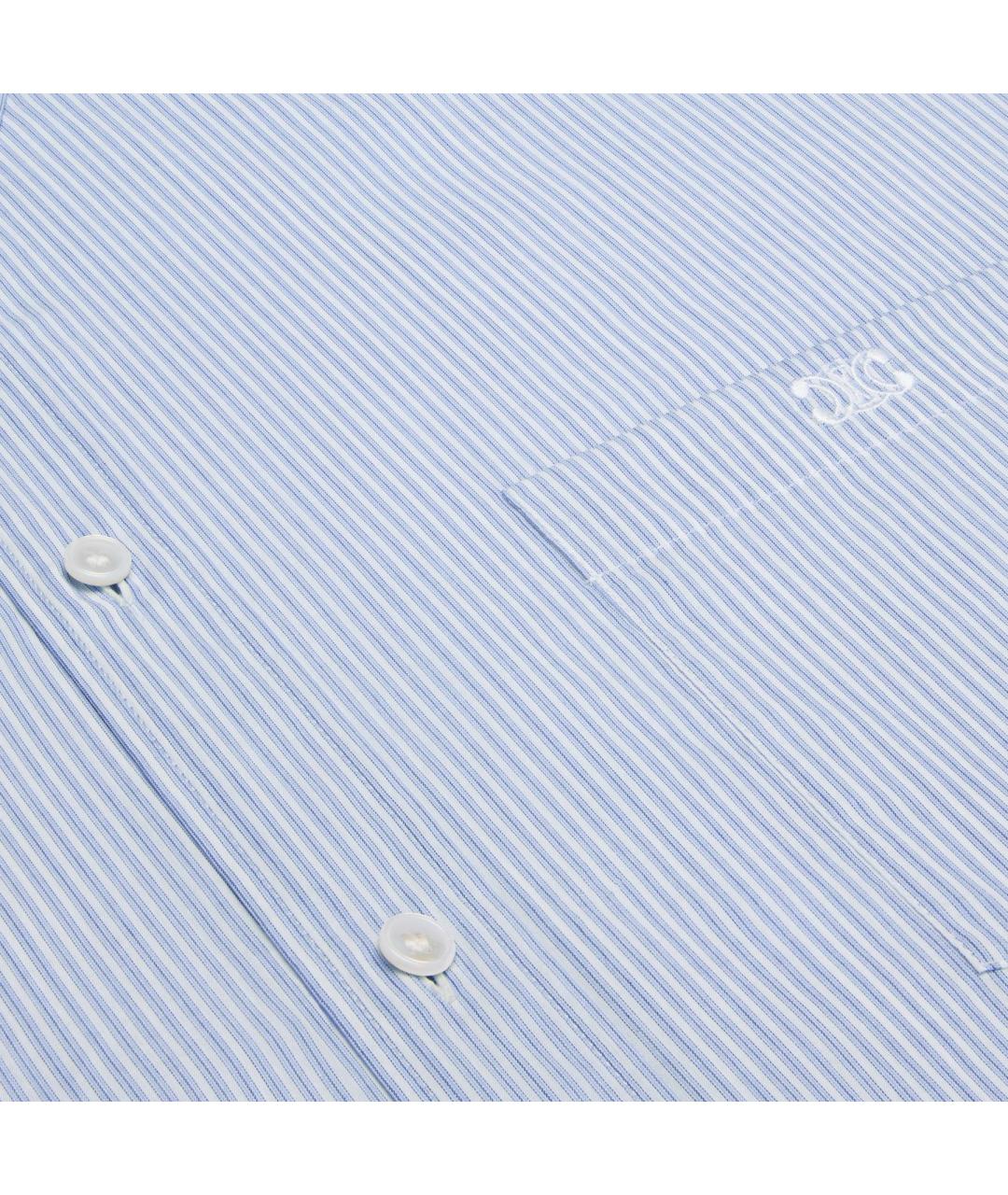 CELINE Голубая хлопковая рубашка, фото 3