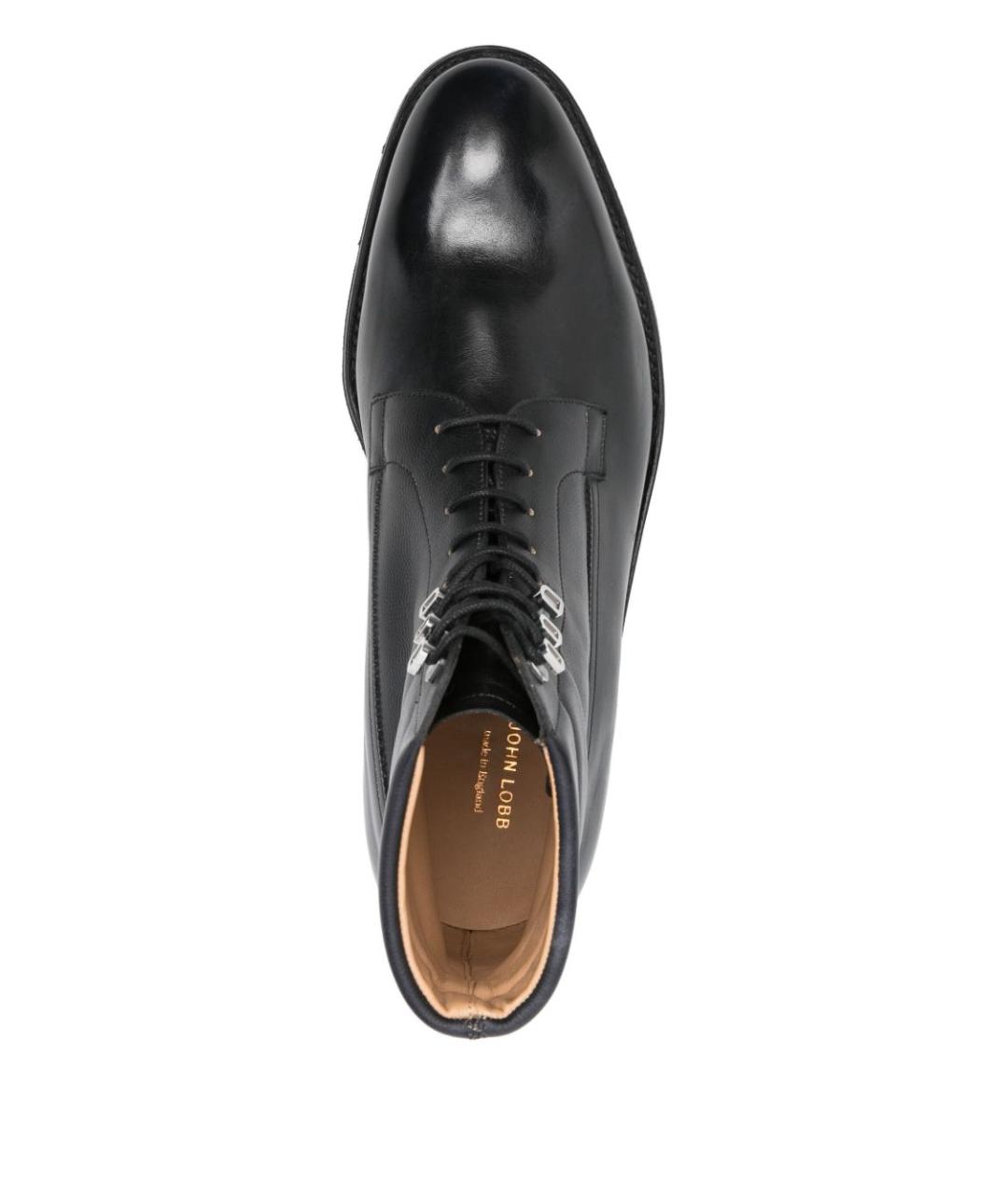 JOHN LOBB Черные кожаные низкие ботинки, фото 4
