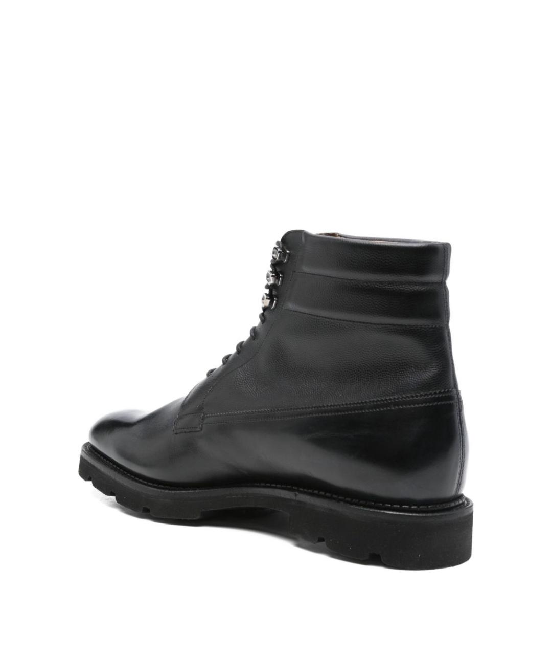 JOHN LOBB Черные кожаные низкие ботинки, фото 2