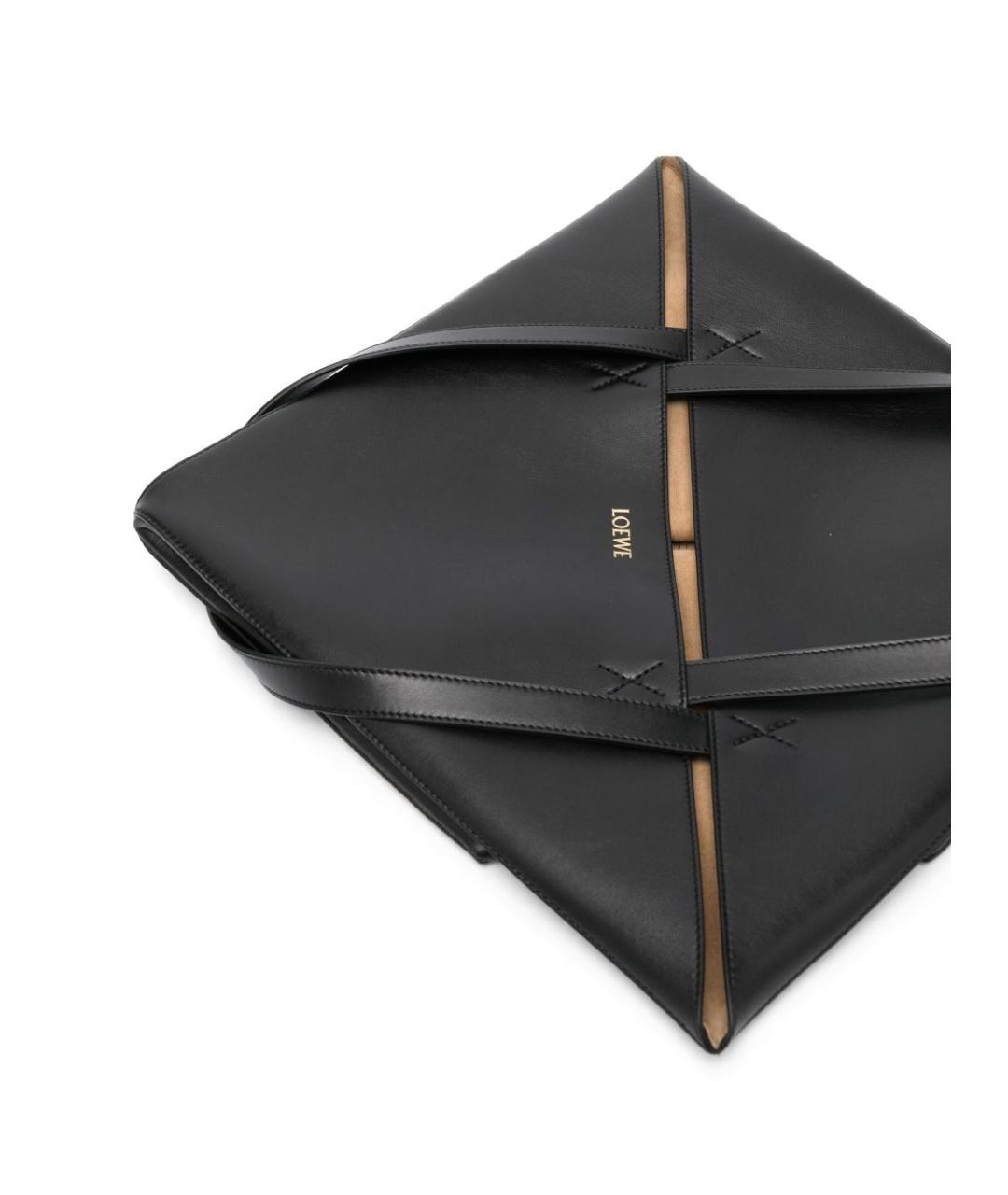 LOEWE Черная кожаная сумка тоут, фото 3