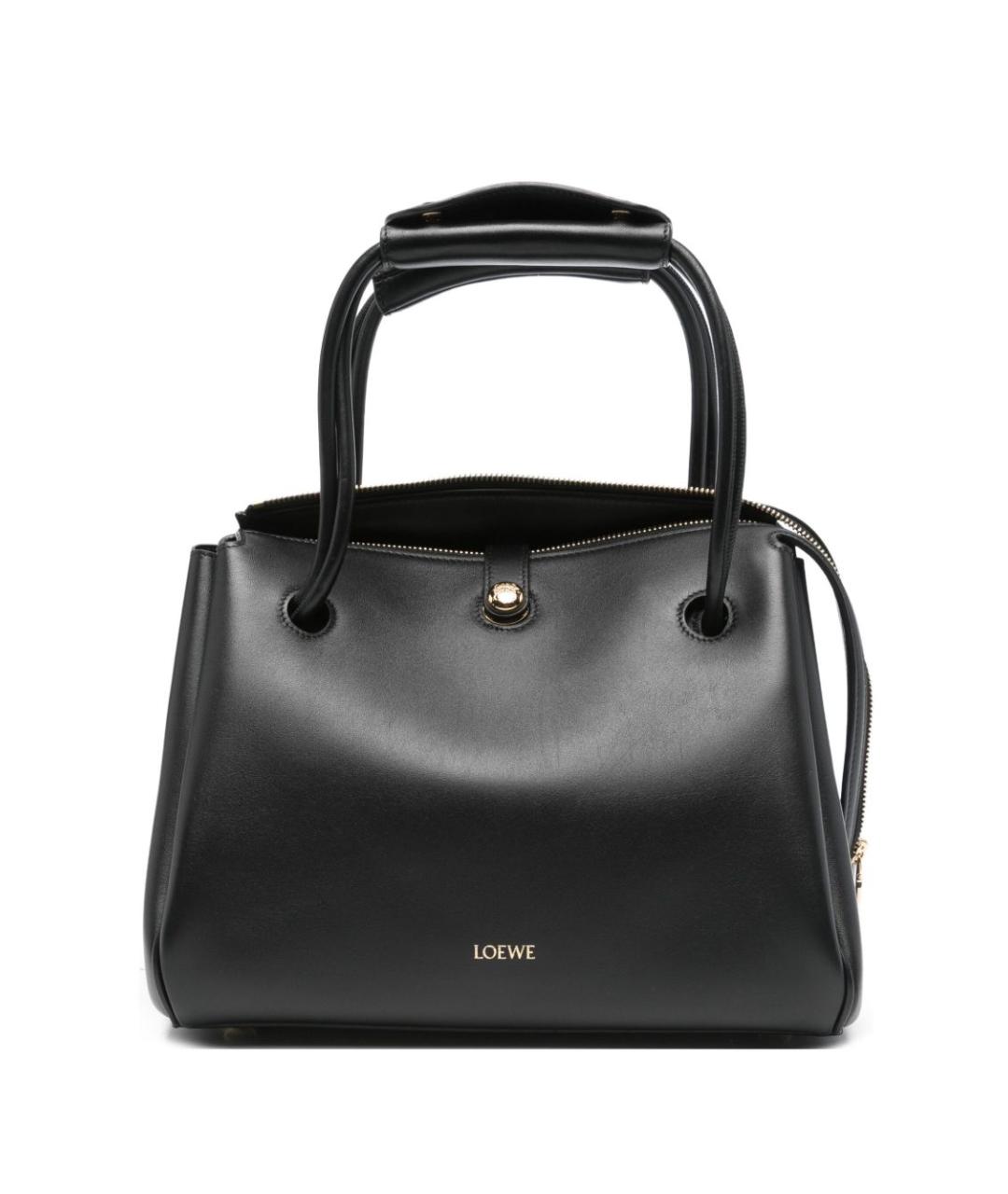 LOEWE Черная кожаная сумка тоут, фото 1