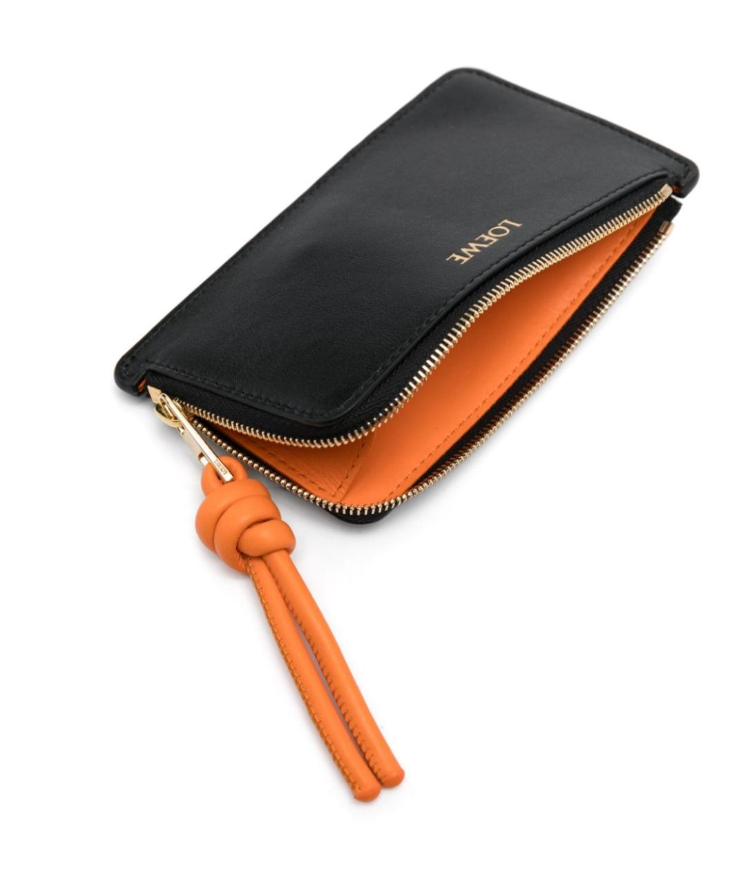 LOEWE Черный кожаный кошелек, фото 3