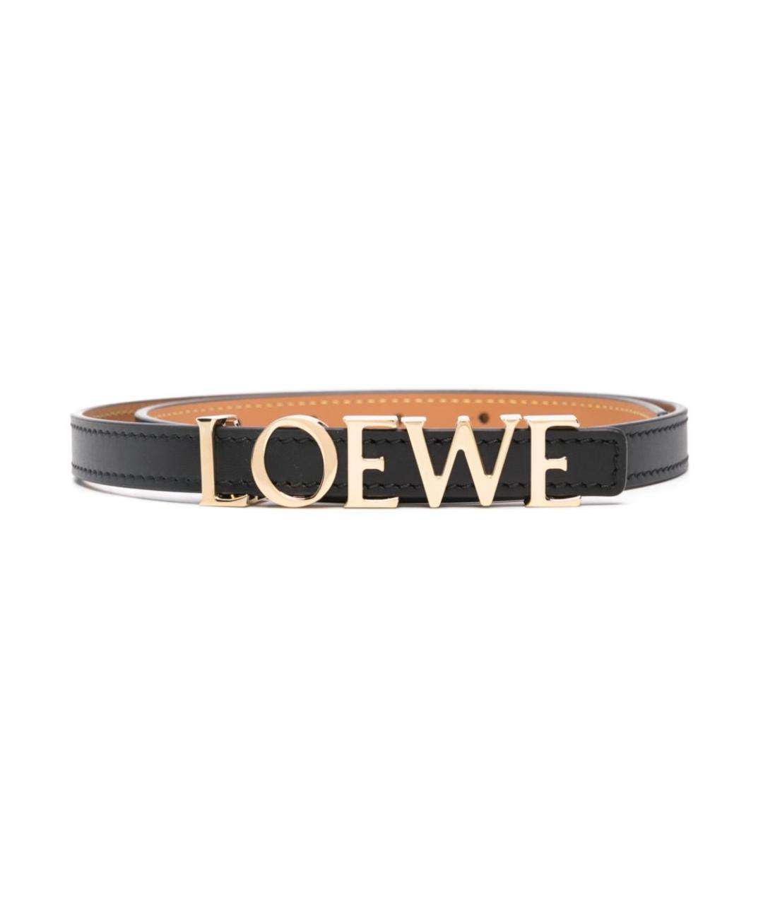 LOEWE Черный кожаный ремень, фото 1