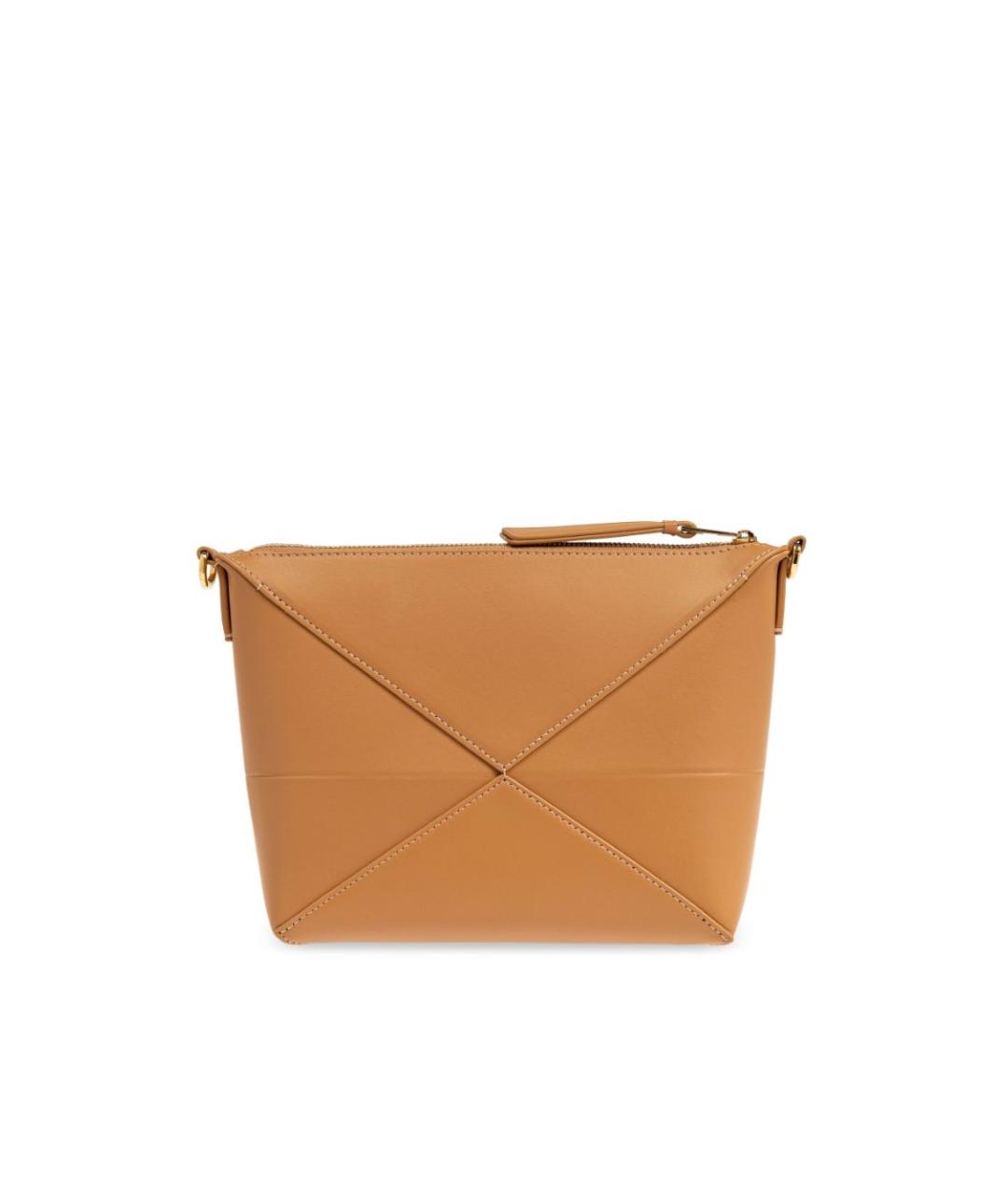 LOEWE Бежевая кожаная сумка через плечо, фото 8