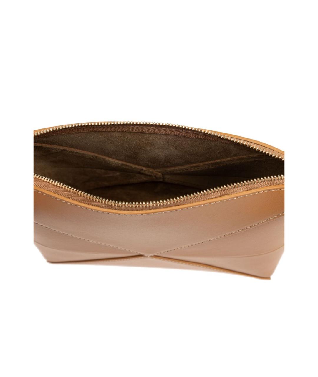 LOEWE Бежевая кожаная сумка через плечо, фото 4