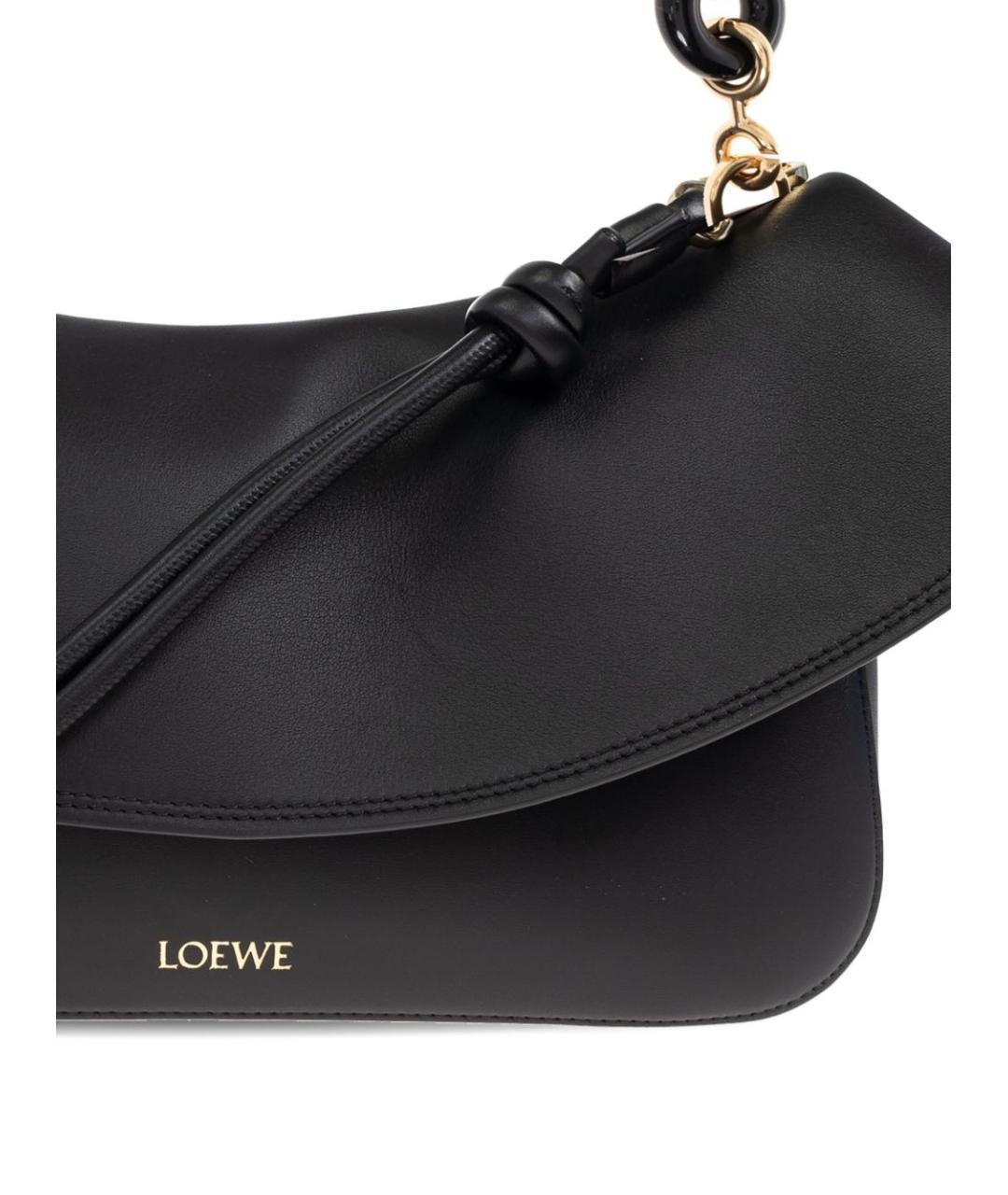 LOEWE Черная кожаная сумка через плечо, фото 5