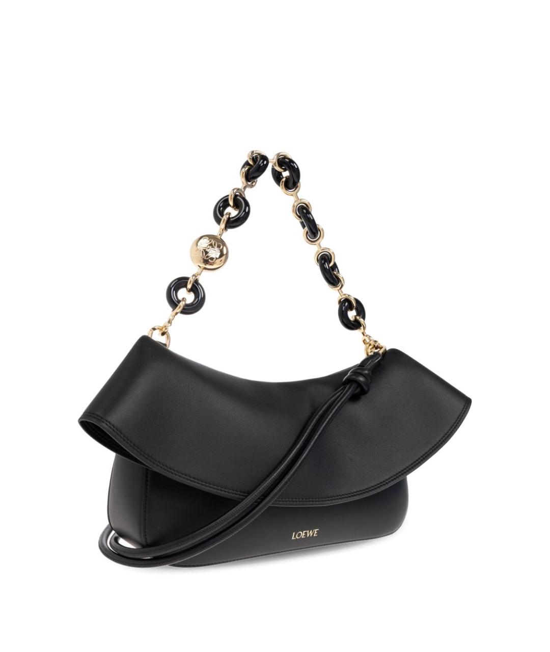 LOEWE Черная кожаная сумка через плечо, фото 3