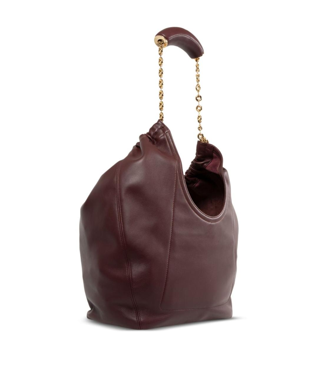 LOEWE Бордовая кожаная сумка тоут, фото 3