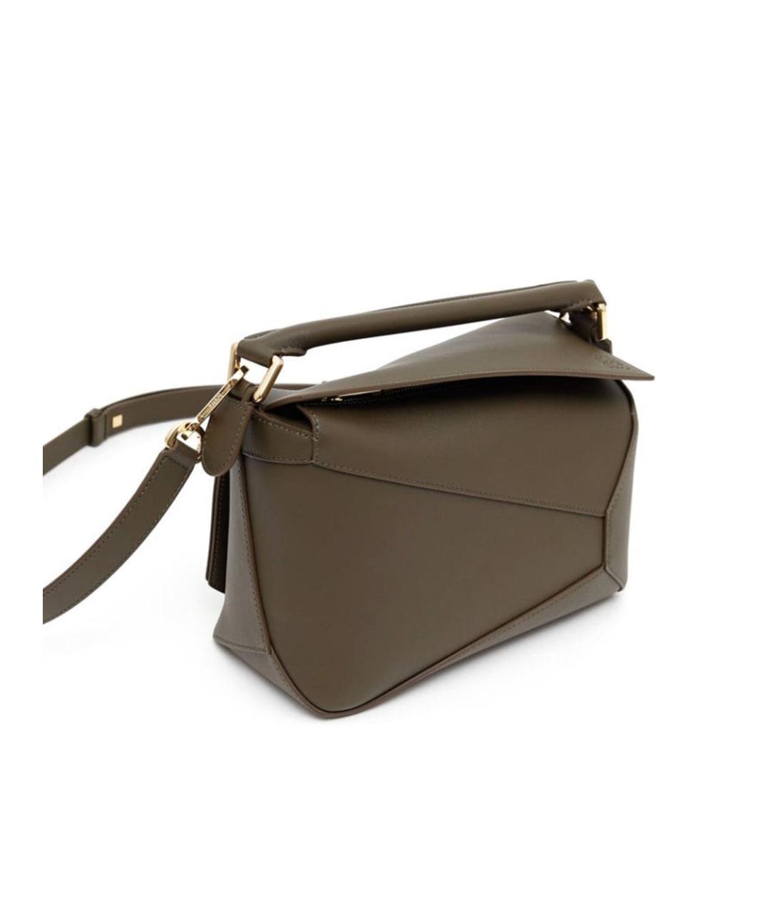 LOEWE Зеленая кожаная сумка через плечо, фото 2