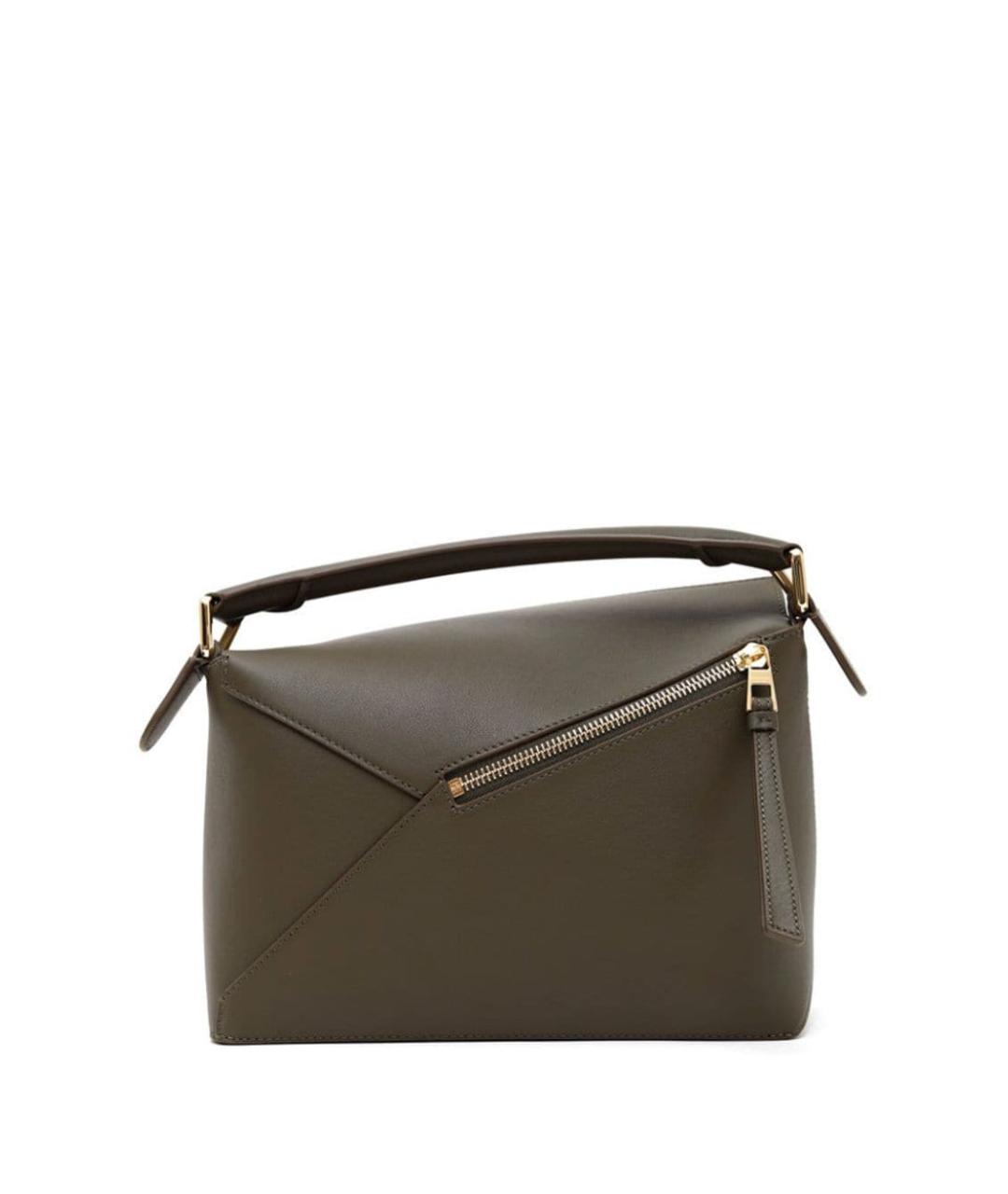 LOEWE Зеленая кожаная сумка через плечо, фото 3