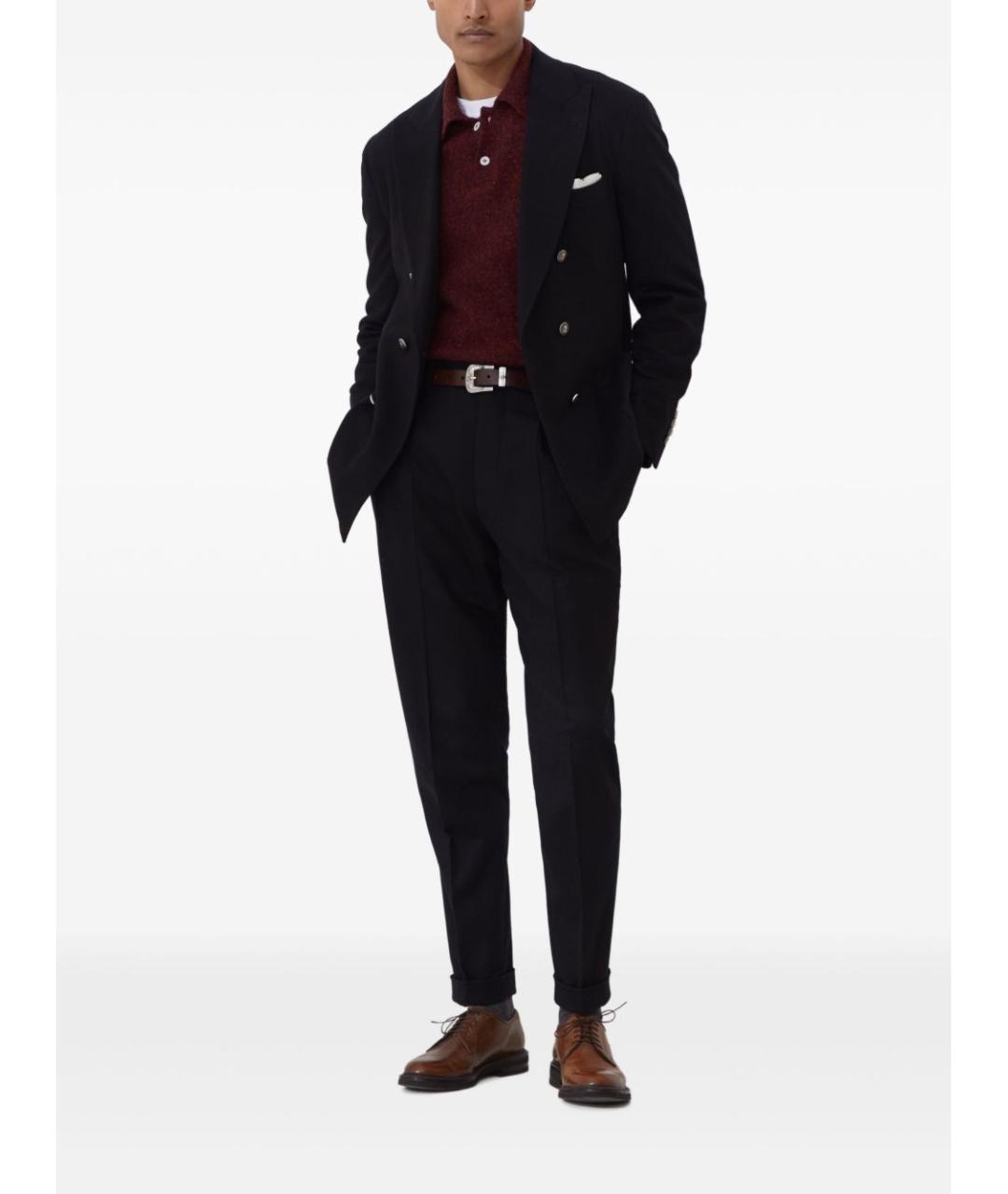 BRUNELLO CUCINELLI Бордовый шерстяной джемпер / свитер, фото 3