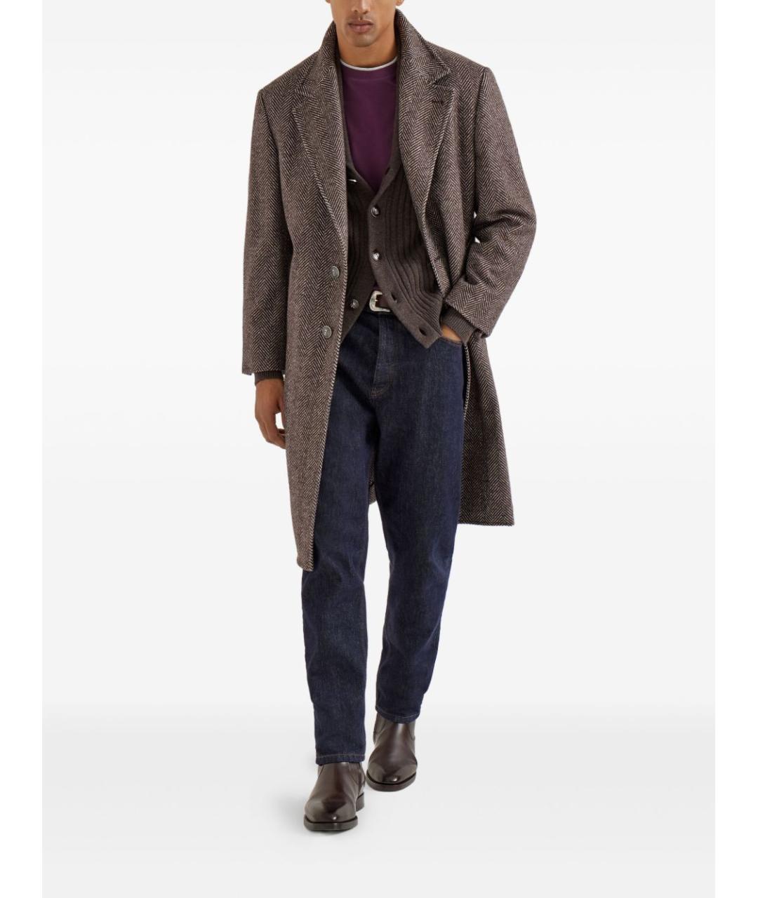BRUNELLO CUCINELLI Фиолетовая хлопковая футболка, фото 6