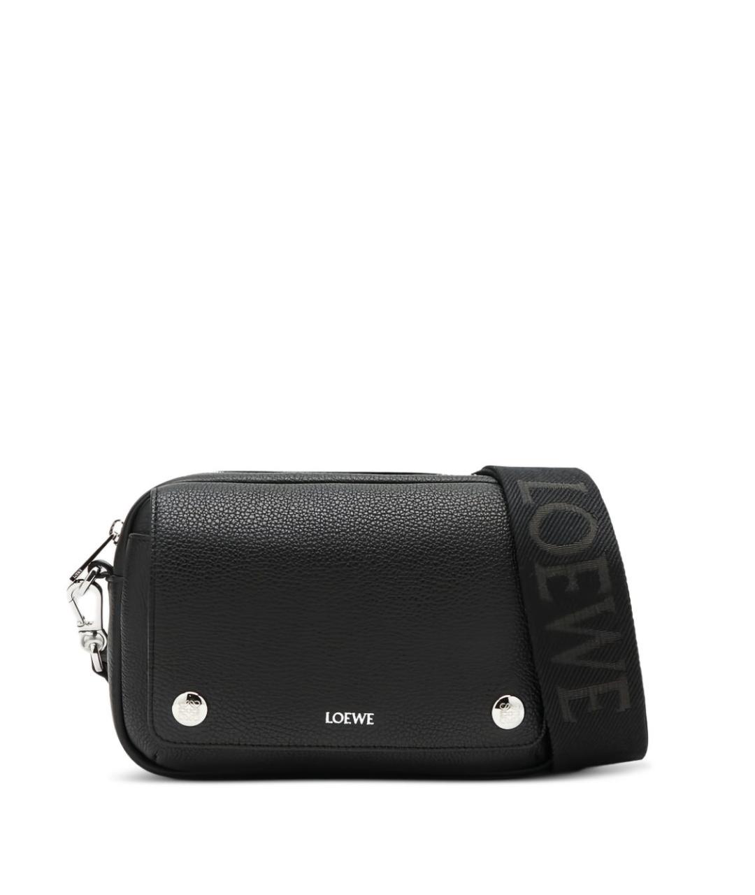 LOEWE Черная кожаная сумка тоут, фото 1