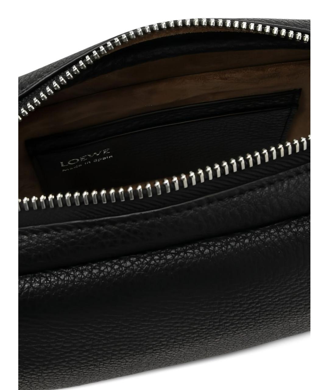 LOEWE Черная кожаная сумка тоут, фото 4