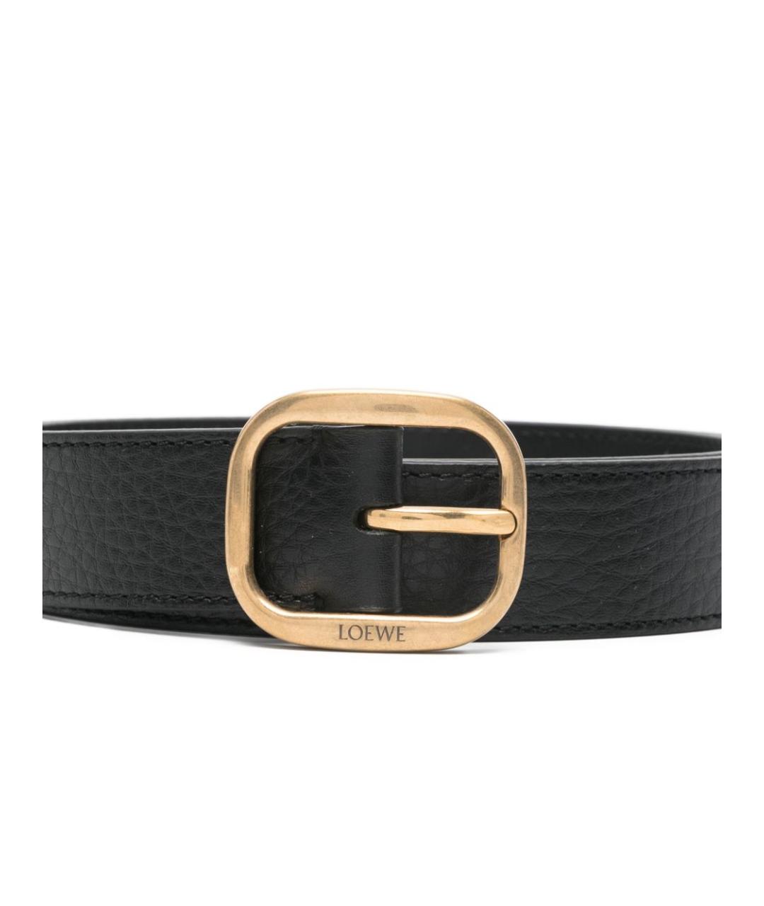 LOEWE Черный кожаный ремень, фото 3