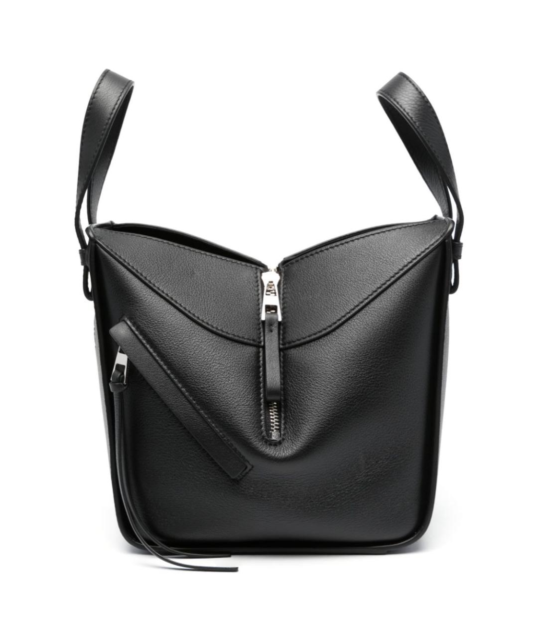LOEWE Черная кожаная сумка тоут, фото 5