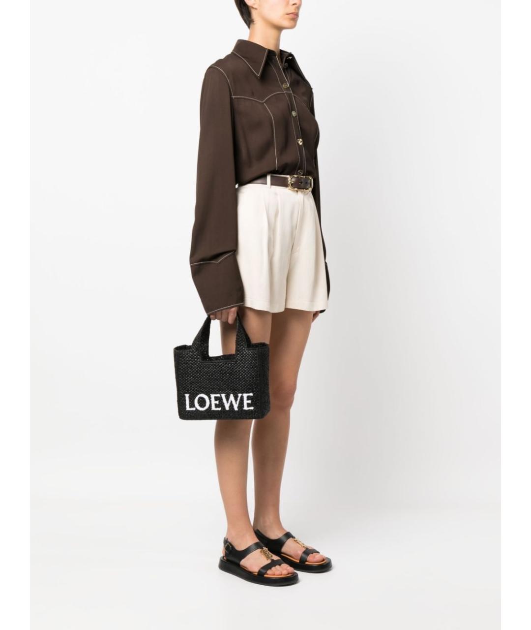 LOEWE Черная сумка тоут, фото 3