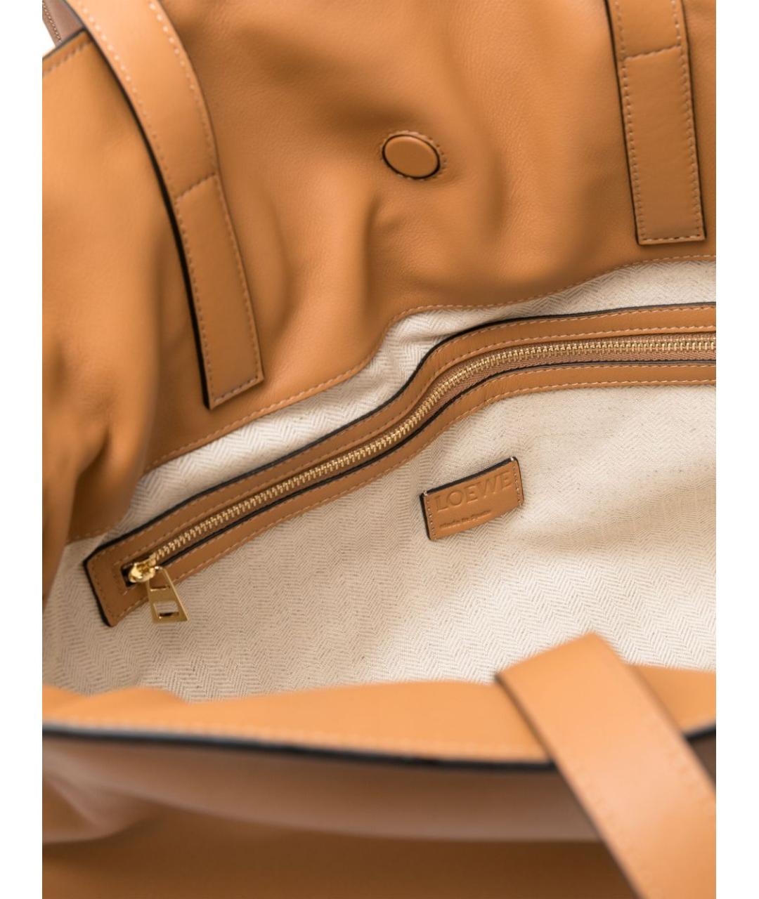 LOEWE Бежевая кожаная сумка тоут, фото 2