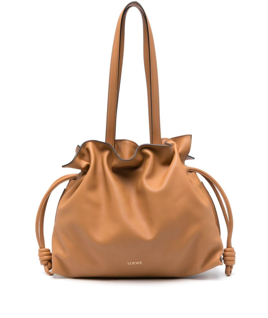 LOEWE Бежевая кожаная сумка тоут, фото 1