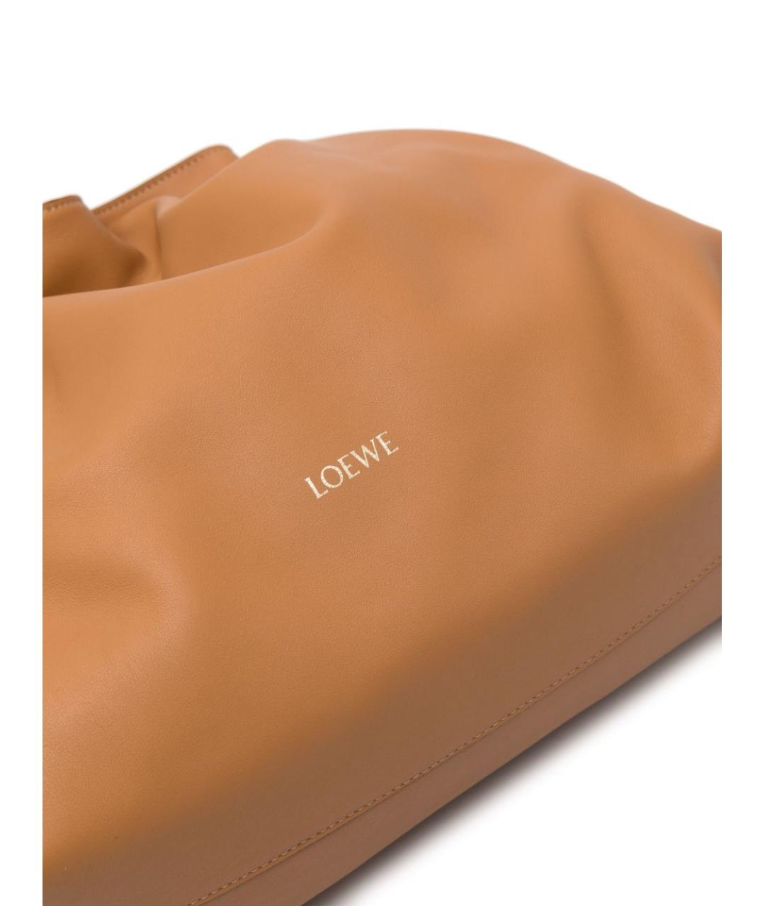 LOEWE Бежевая кожаная сумка тоут, фото 5
