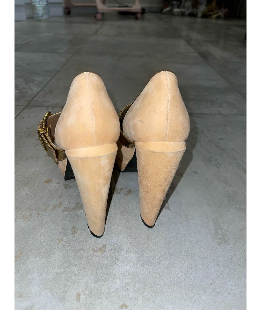 MARNI Бежевые замшевые туфли, фото 3