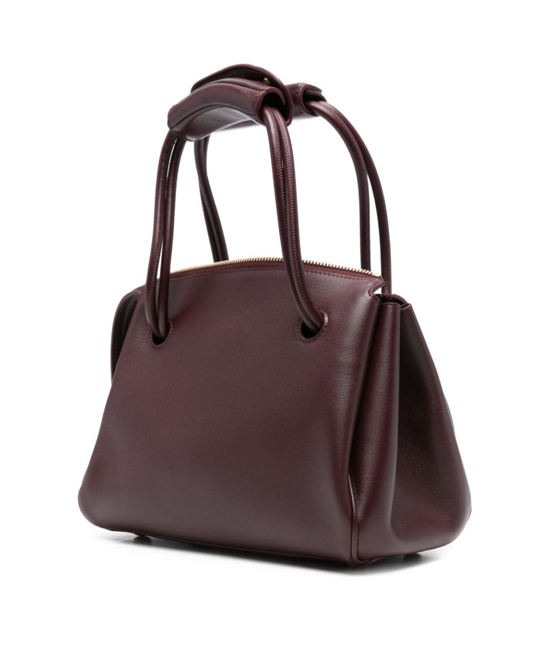 LOEWE Бордовая кожаная сумка тоут, фото 5