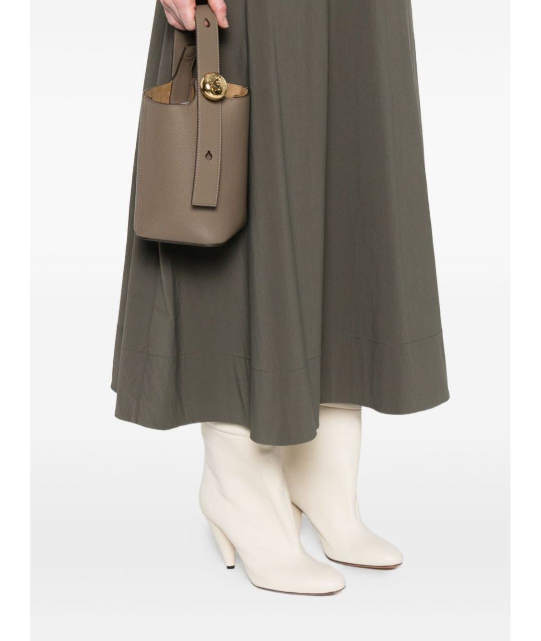 LOEWE Бежевая кожаная сумка через плечо, фото 5