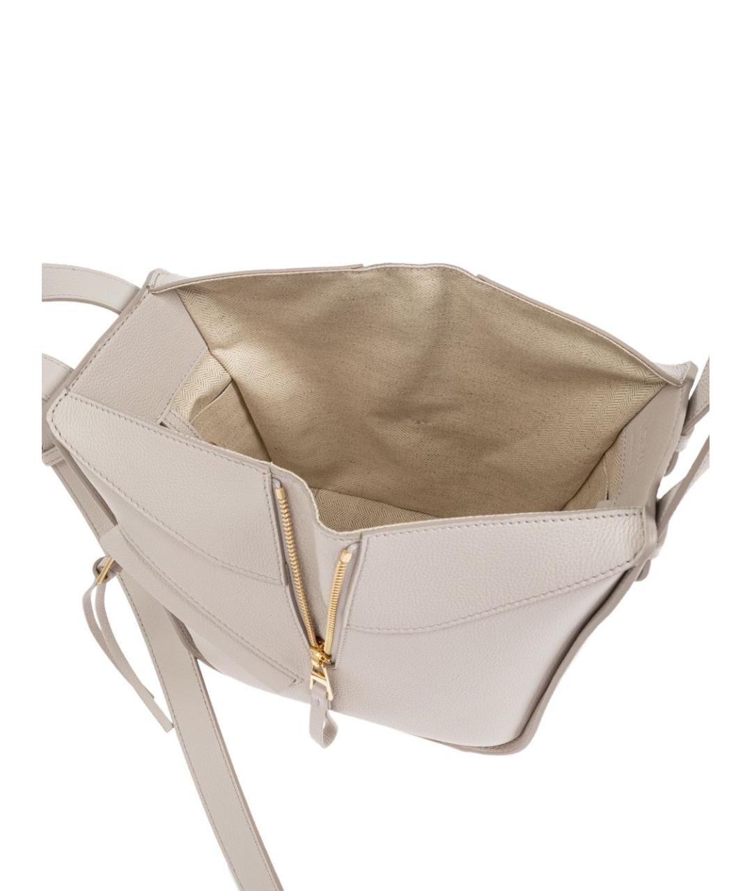 LOEWE Белая кожаная сумка тоут, фото 6