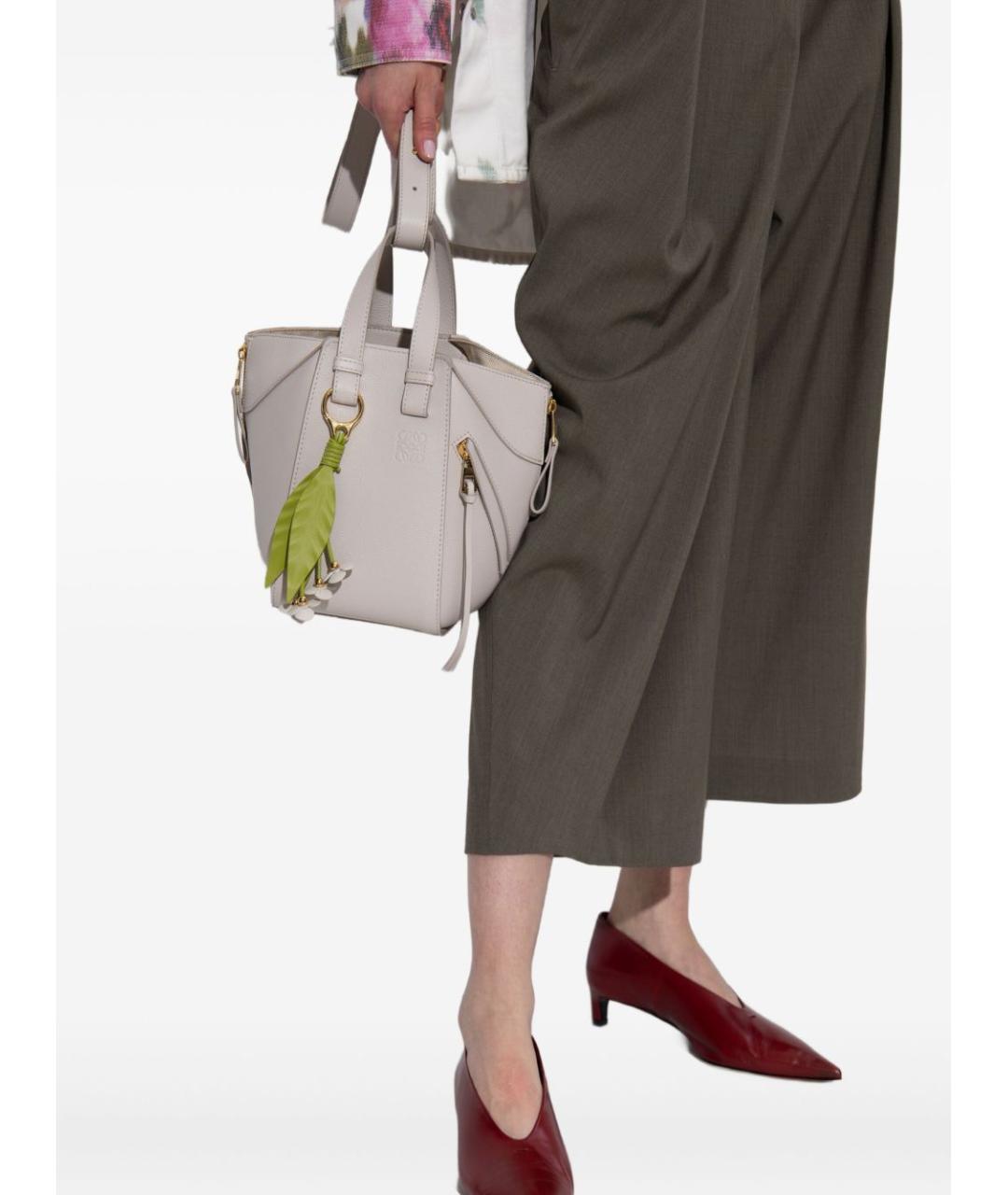 LOEWE Белая кожаная сумка тоут, фото 2