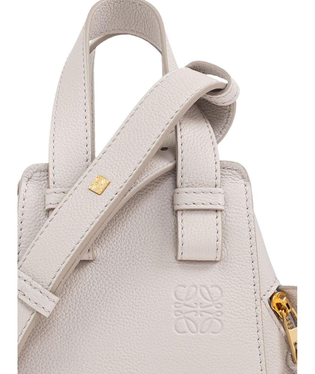 LOEWE Белая кожаная сумка тоут, фото 4