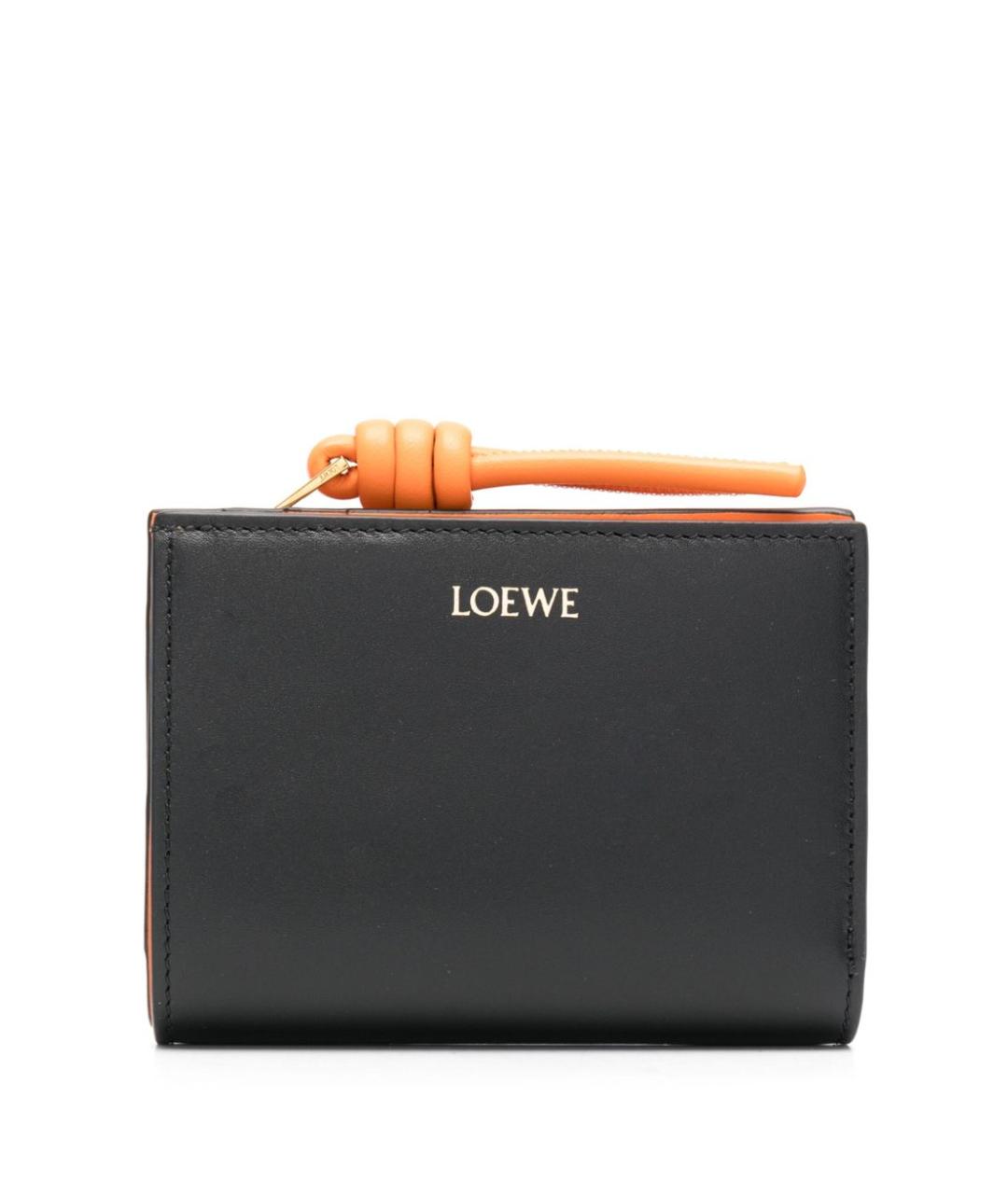 LOEWE Черный кожаный кошелек, фото 1