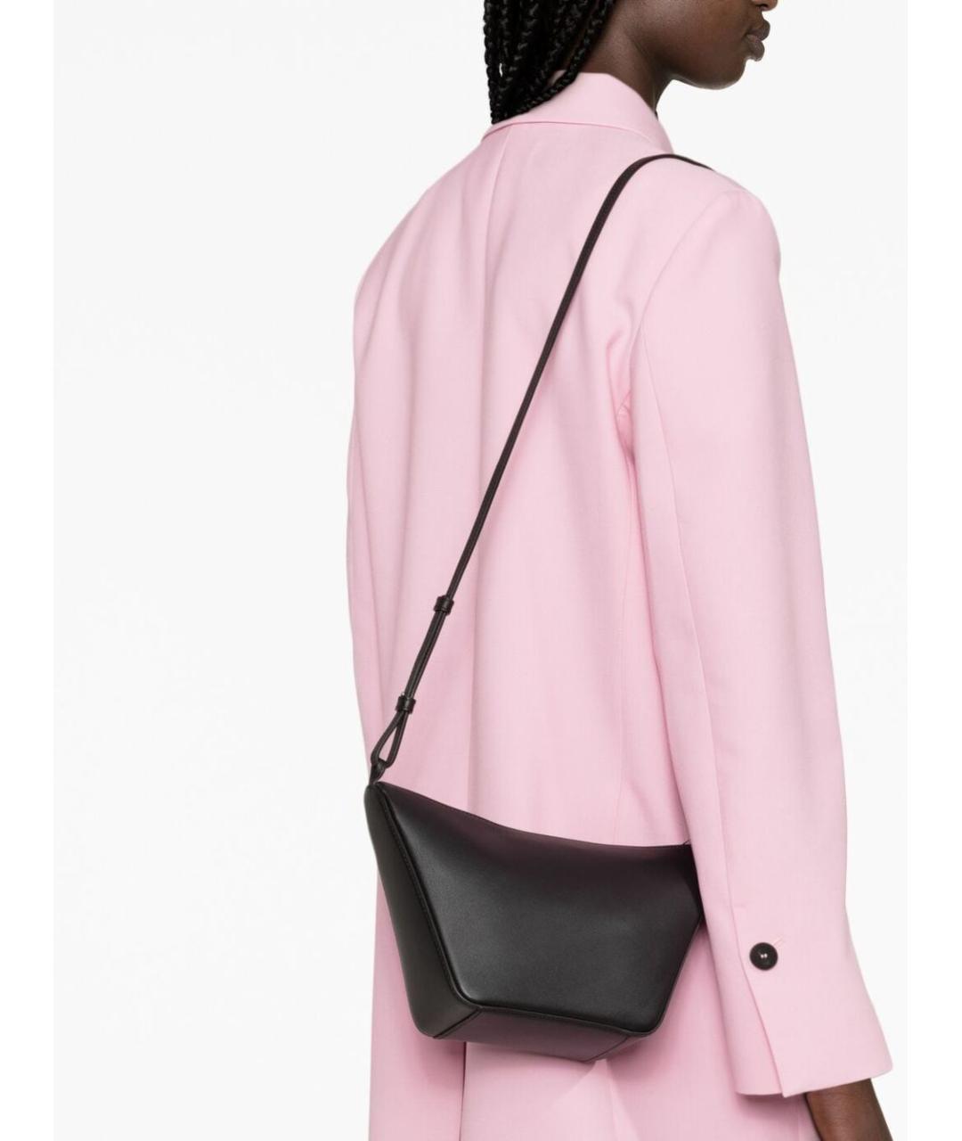 LOEWE Черная кожаная сумка тоут, фото 4