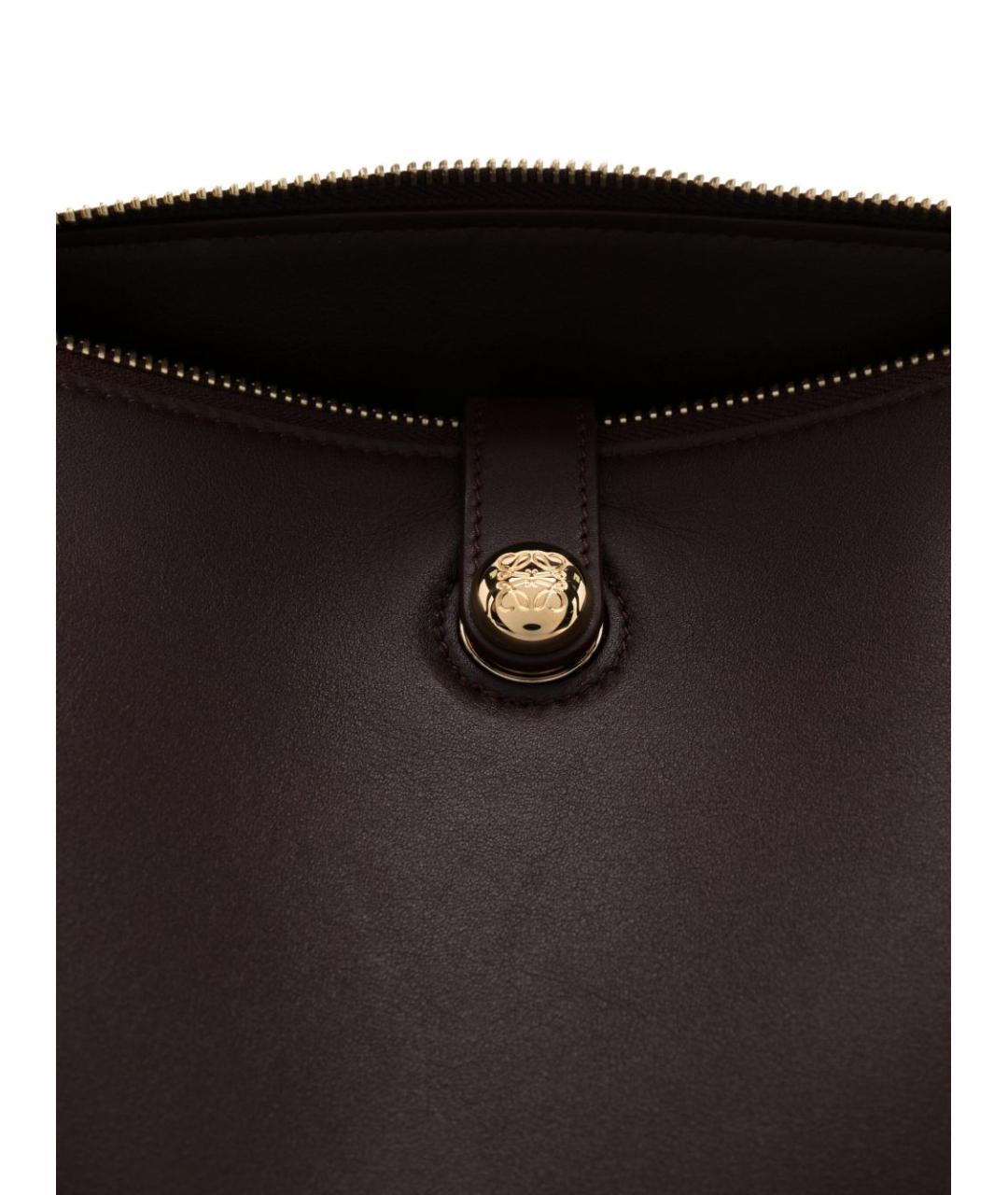 LOEWE Бордовая кожаная сумка тоут, фото 4