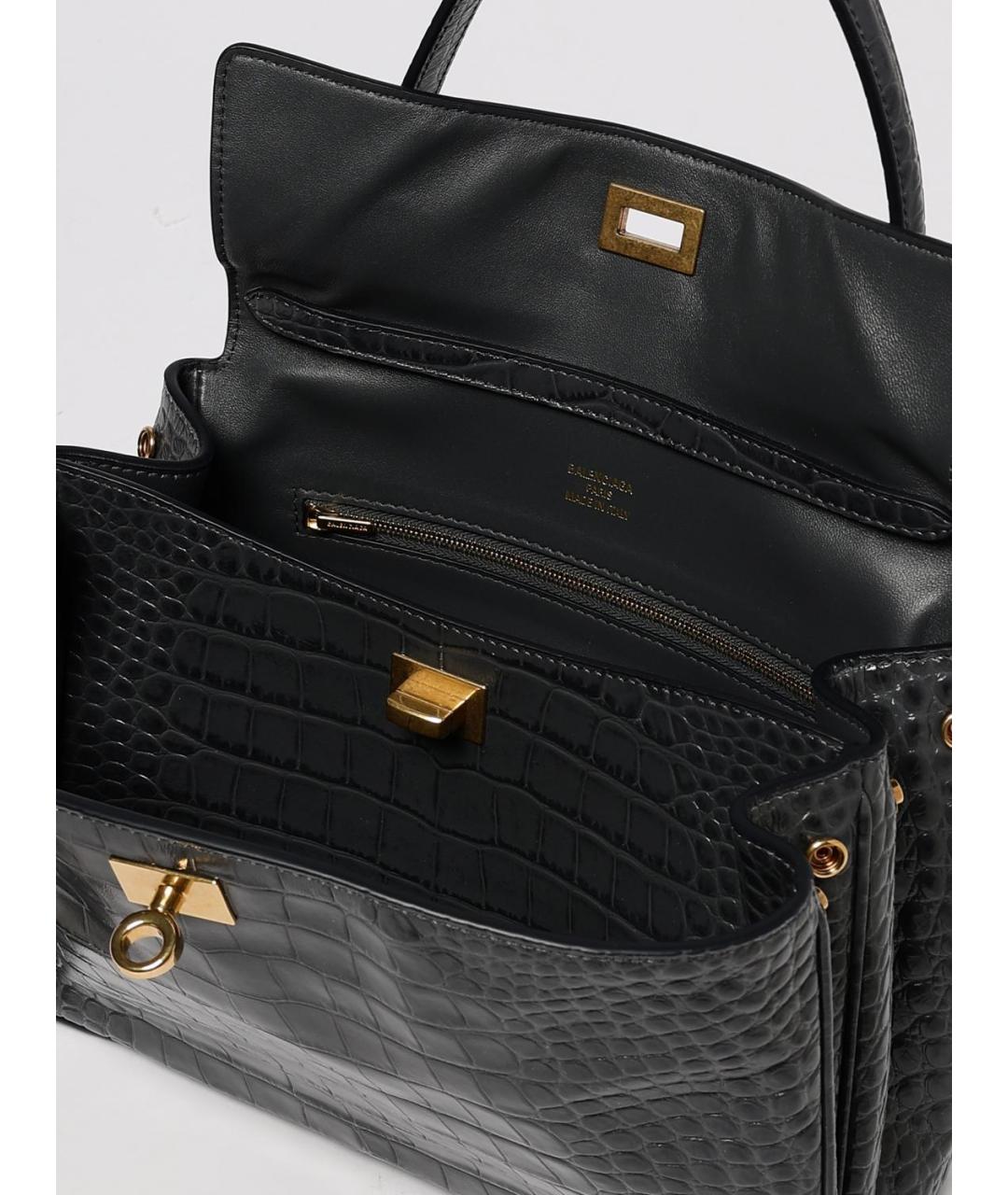 BALENCIAGA Серая кожаная сумка тоут, фото 5