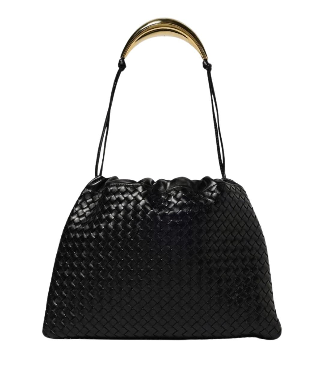 BOTTEGA VENETA Черная кожаная сумка через плечо, фото 1