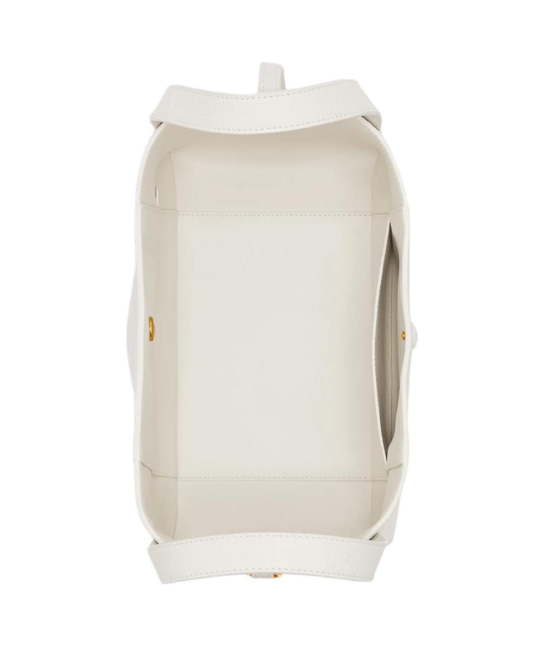 CHRISTIAN DIOR Белая кожаная сумка через плечо, фото 5