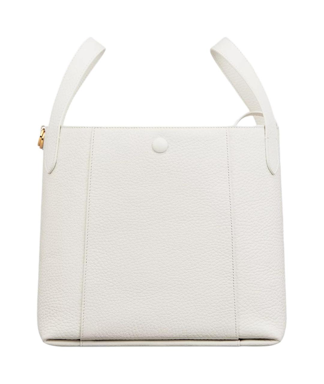 CHRISTIAN DIOR Белая кожаная сумка через плечо, фото 4