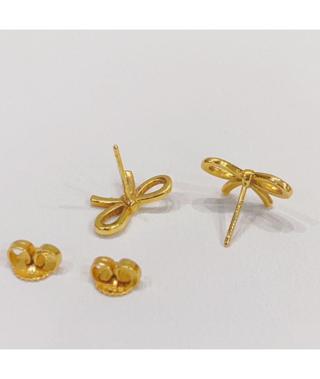 TIFFANY&CO Желтые серьги из желтого золота, фото 4