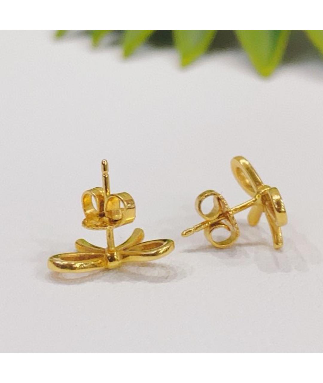 TIFFANY&CO Желтые серьги из желтого золота, фото 3