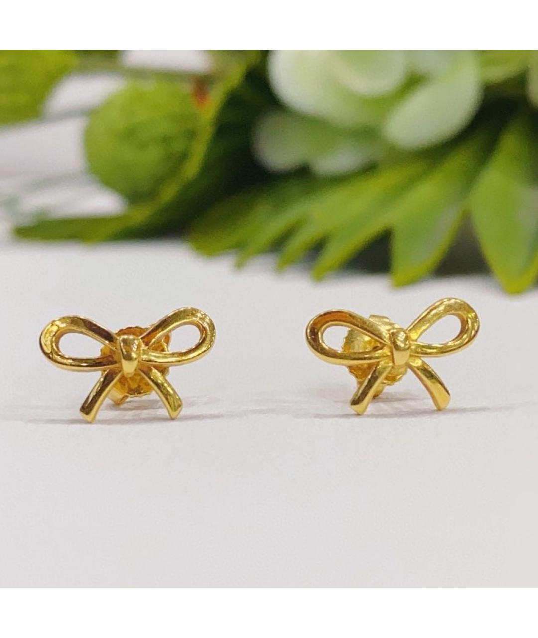 TIFFANY&CO Желтые серьги из желтого золота, фото 5