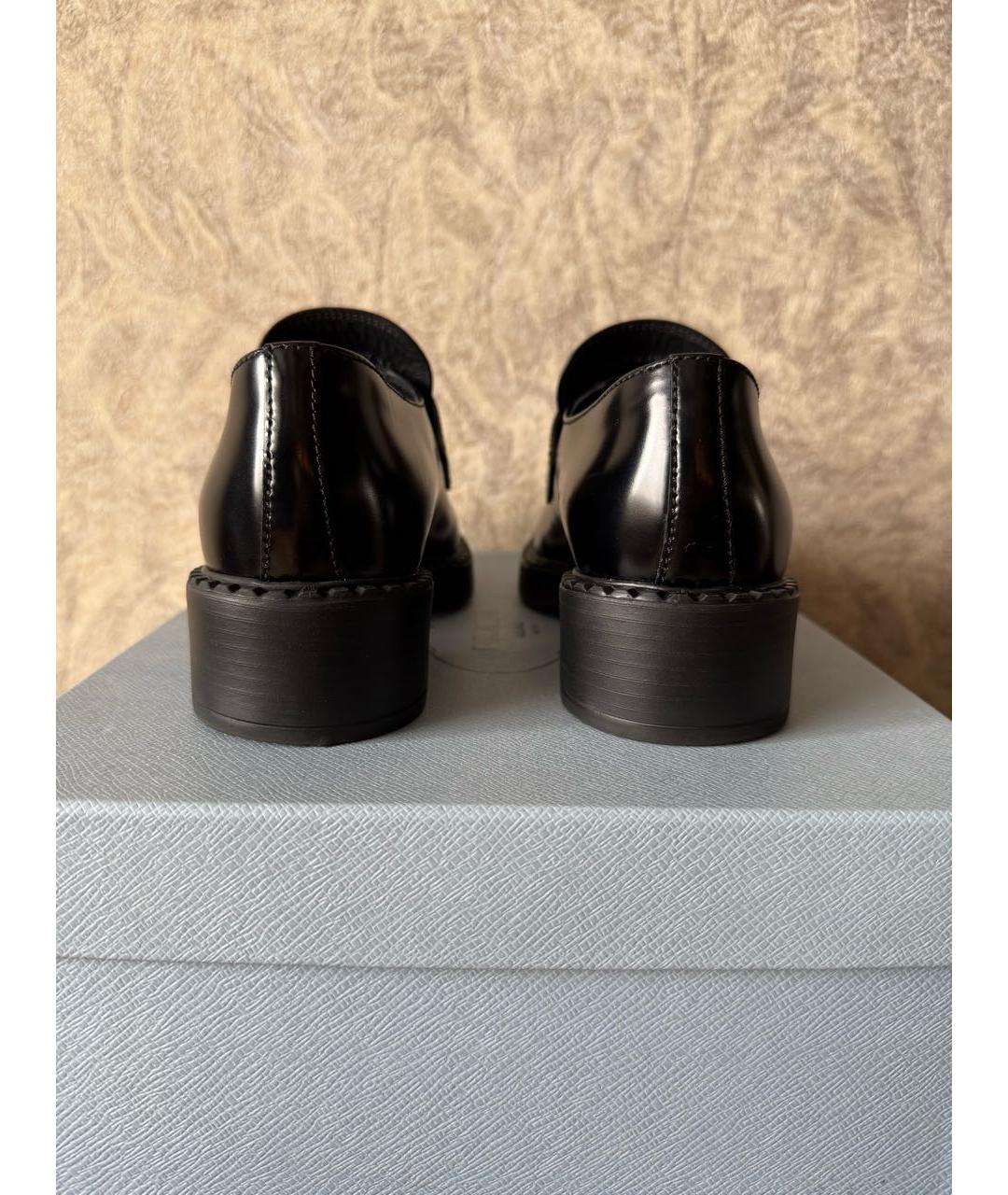 PRADA Черные кожаные лоферы, фото 4