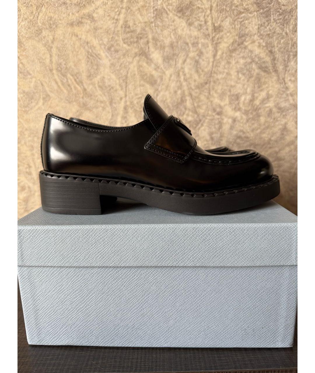 PRADA Черные кожаные лоферы, фото 8