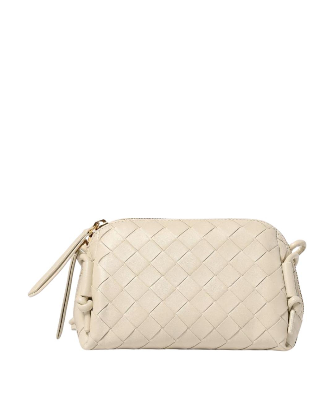 BOTTEGA VENETA Бежевая кожаная сумка через плечо, фото 1