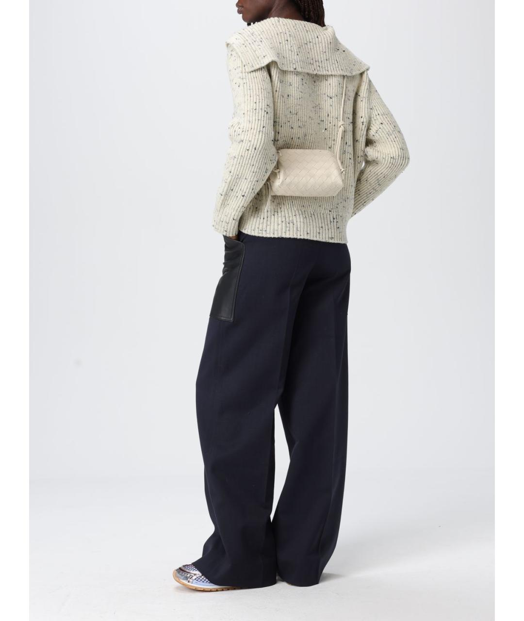 BOTTEGA VENETA Бежевая кожаная сумка через плечо, фото 2